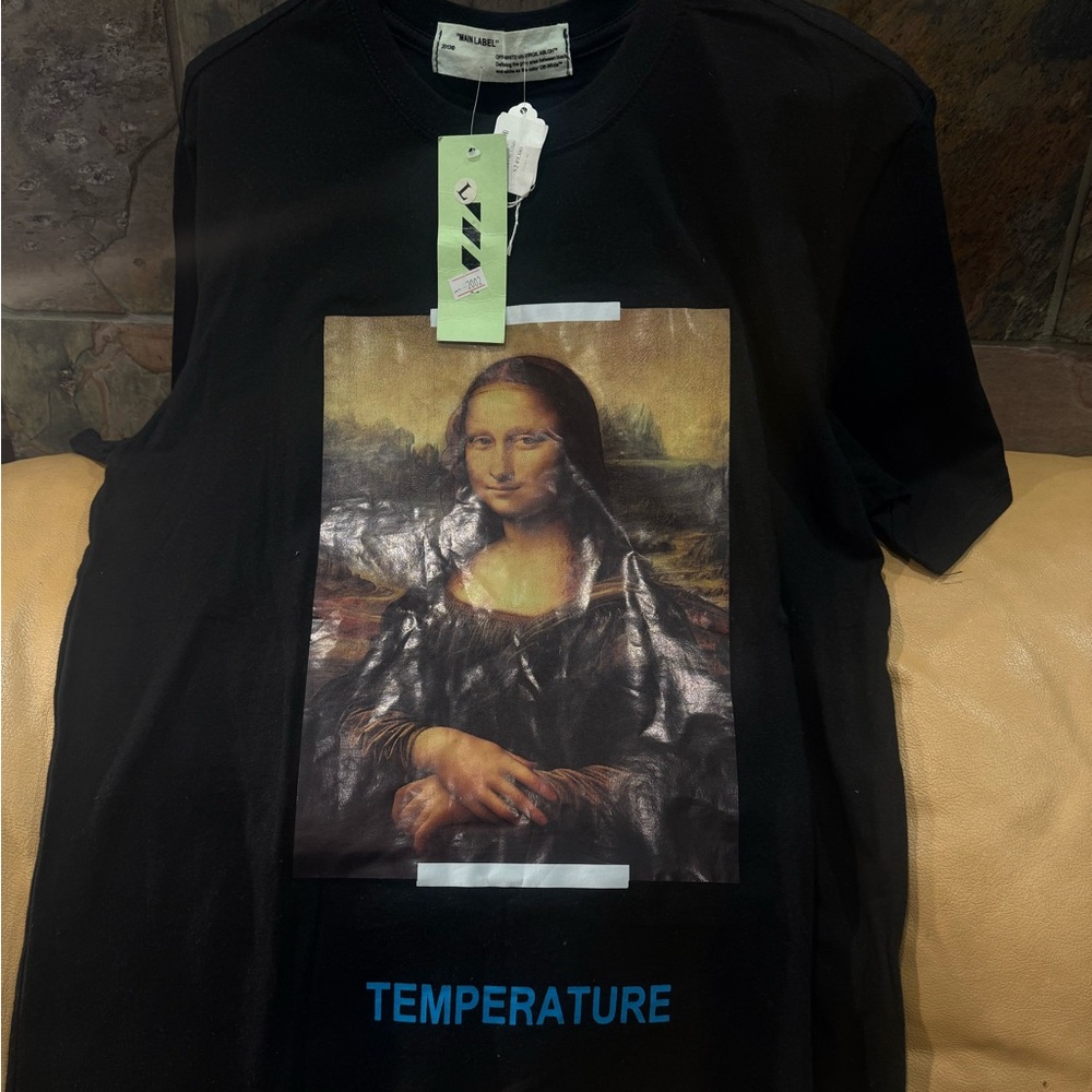 Off-White Black Tee with Graphic Design